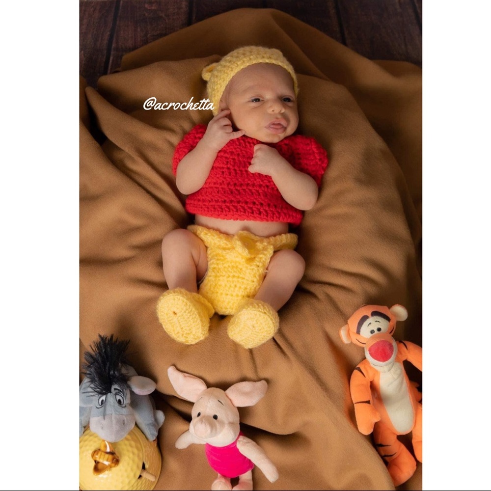 Winnie the Pooh baby crochet outfit